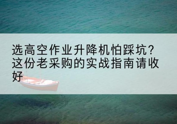 讷河高空作业升降机厂家推荐-选高空作业升降机怕踩坑？这份老采购的实战指南请收好
